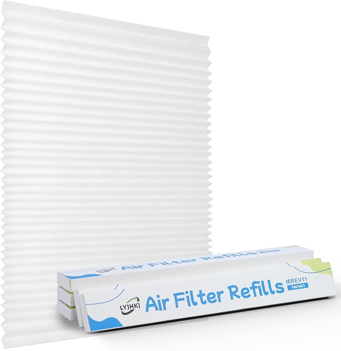 5 Pack 14x14x1 MERV 11 Air Filter Refills, Replaceable Filter Media only