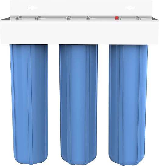 Pentair Pentek BBFS-222 Big Blue Three-Housing Filtration System, Holds 20" x