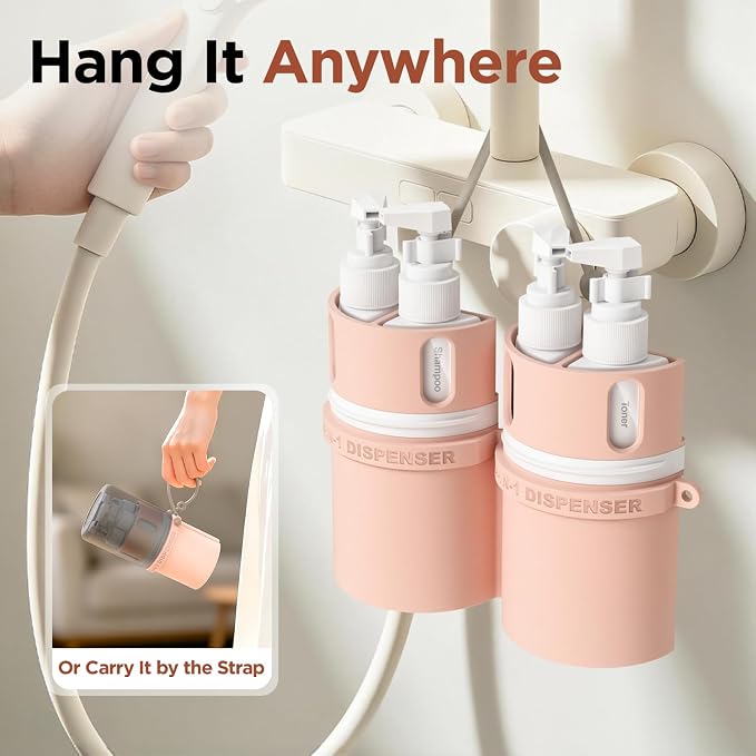 4 in 1 Travel Dispenser Bottle, Travel Toiletry Bottles