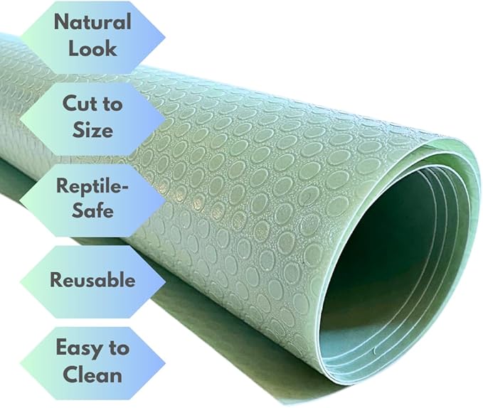 Tank Liner, 17.7" x 59", Reptile Terrarium Substrate Mat Carpet Bedding, Enclosure Liner for Bearded Dragon Leopard Gecko Lizard Tortoise Snake (Turquoise)