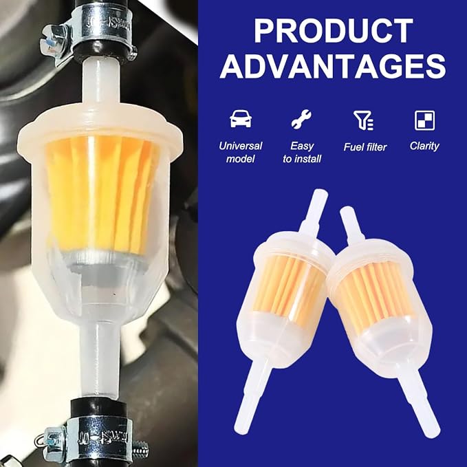 4 PCS Gas Inline Fuel Filters
