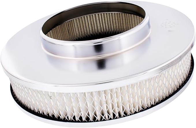 United Pacific S1107 Chrome 10" Air Cleaner Assembly, Low Profile, Die-Cast