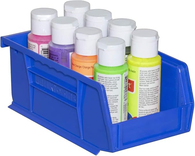 Akro-Mils 30220 AkroBins Plastic Storage Bins, Space-Saving Stackable Bins