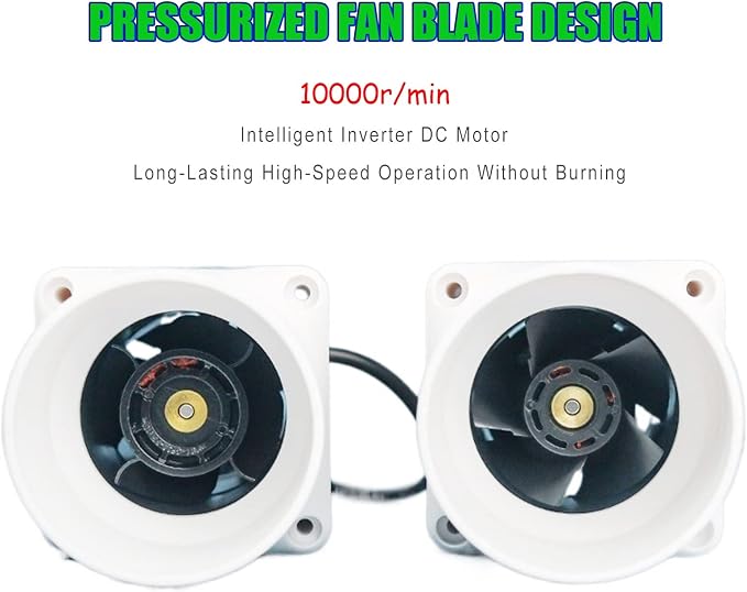14W 2.3Inches Duct Inline Fan 60mm Mini Intake Fume Extractor Low Noise 57CFM