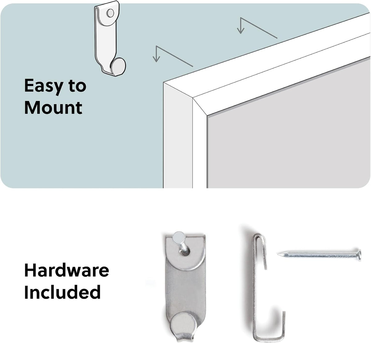 U Brands White Board, Dry Erase Boards, Wall Magnetic Whiteboard, 24" x 18"