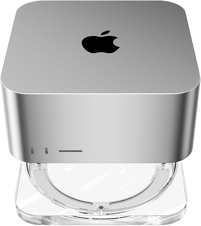 Transparent Acrylic mac Studio Stand, Built in Detachable air Filter Suitable