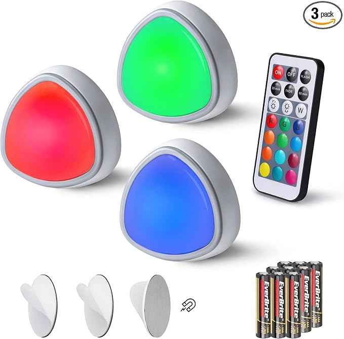 EverBrite Tap Light, LED Puck Lights, Wireless Push Lights, Remote Controlled