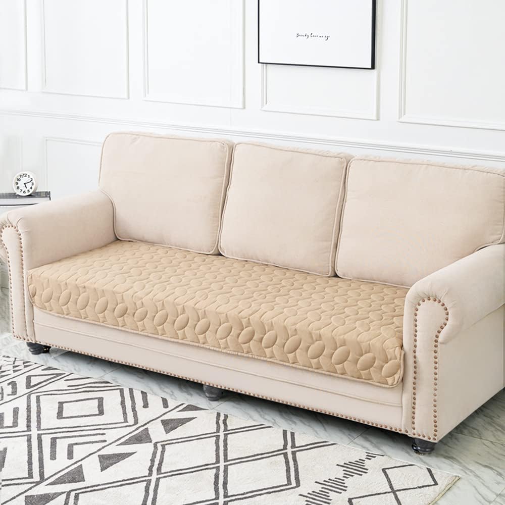 Ameritex Pet Bed Cover Dog Bed Blanket for Sofa and Furniture Waterproof New Pattern Design (30x70 Inch, Beige)