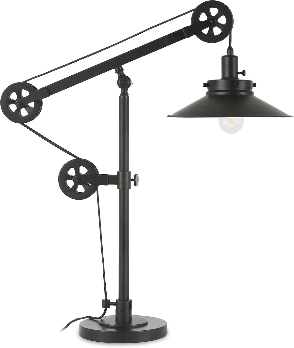 Henn&Hart 29" Modern 1-Light Table Lamp, Black