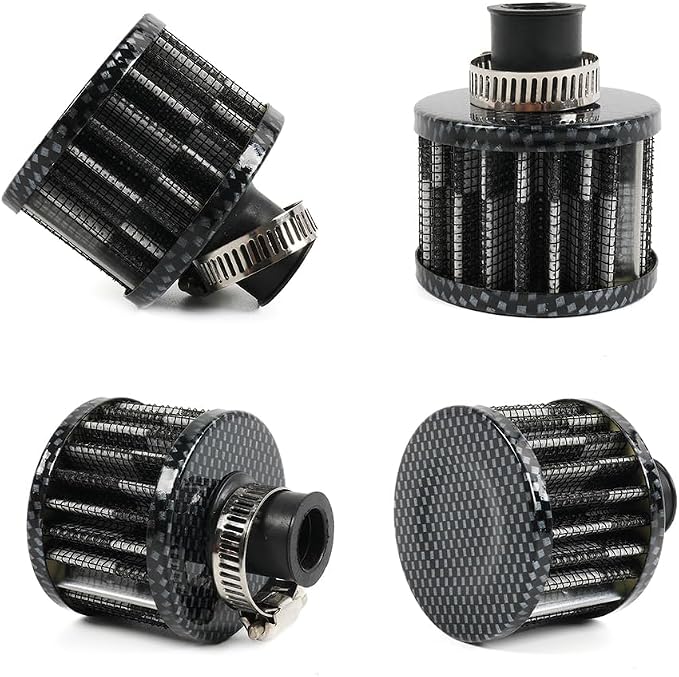 MUGE RACING 2Pcs Air Filter Cold Air Intake Filter Breather 12mm Valve Cover