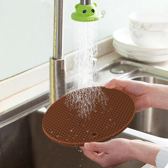 4 Pack Silicone Trivet Mats, Heat Resistant Hot Pot Holders and Pads