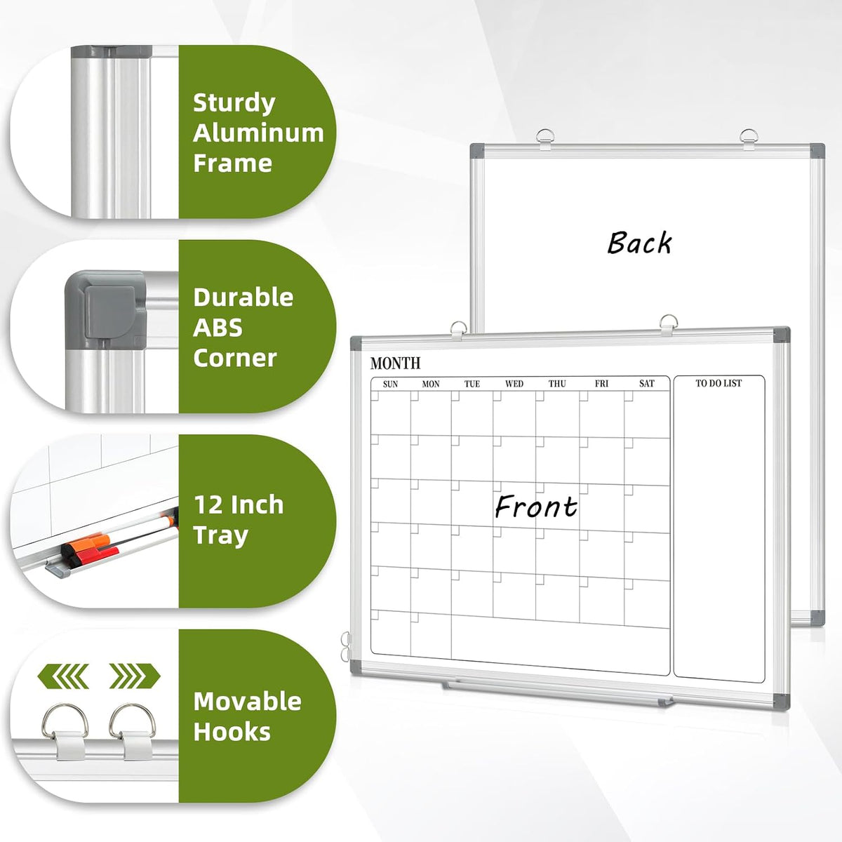 DOLLAR BOSS Dry Erase Whiteboard for Wall, 36x24 in, Magnetic, Double-Sided