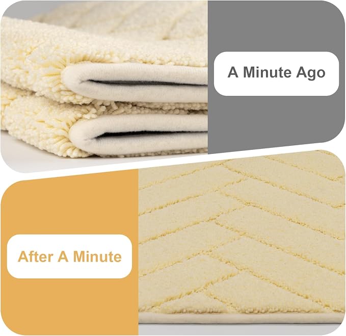 hicorfe Indoor Doormat, Front Back Door Mat Rubber Backing Non Slip Door Mats