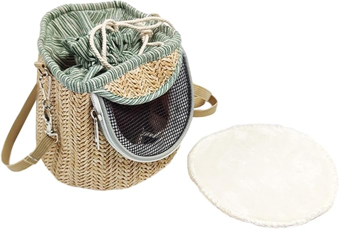 Bird Carrier Bag Shoulder Bag Cage Portable Cage Travel Bag Outdoor Parrot Bag Crossbody for Parakeets Small Birds Lovebirds, Light Green