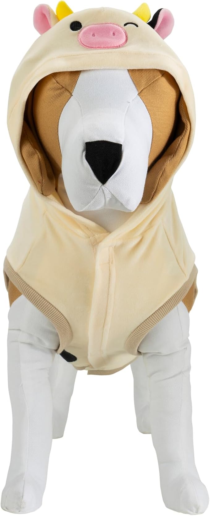 Squishmallows Original Connor The Cow Pet Hoodie - Ultrasoft Official Jazwares Pets Apparel (Medium) Multicolor