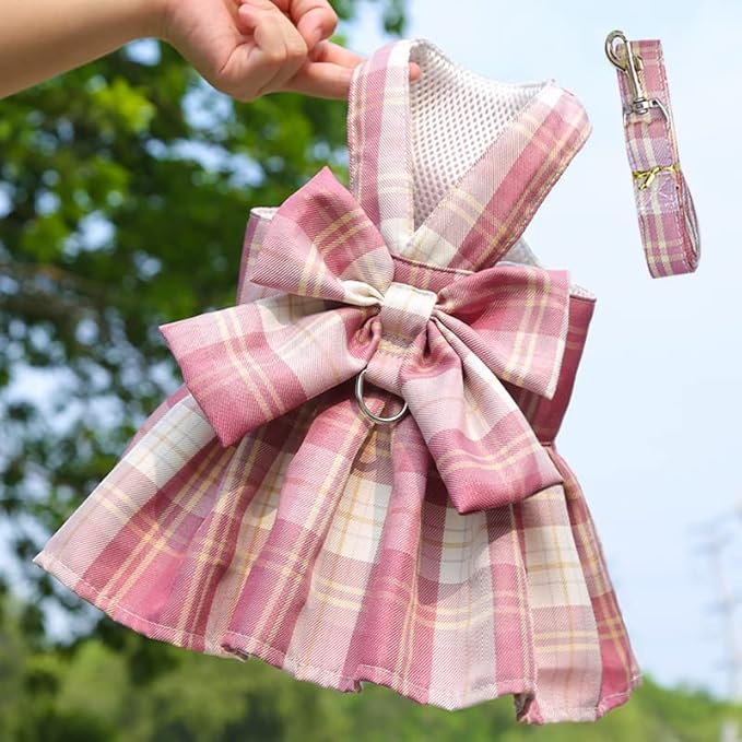 Dog Harness with Leash Easy Control Soft Cute Puppy Vest Comfortable Small Dogs Harnesses Outdoor Walking Leashes