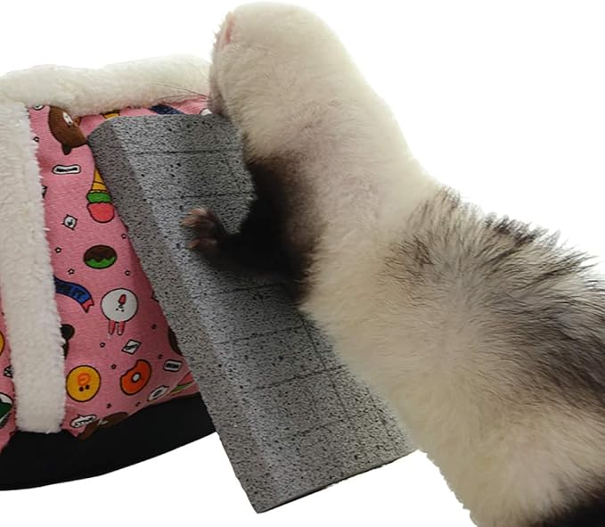 Hamiledyi Rabbit Scratch Foot Pads Bunny Grinding Claw Pad 2 PCS Natural Small Animal Hamster Lava Stone for Teeth Grinding Rabbit Scratching pad Chew Toy for Guinea Pig Rat Gerbil Chinchilla Hedgehog