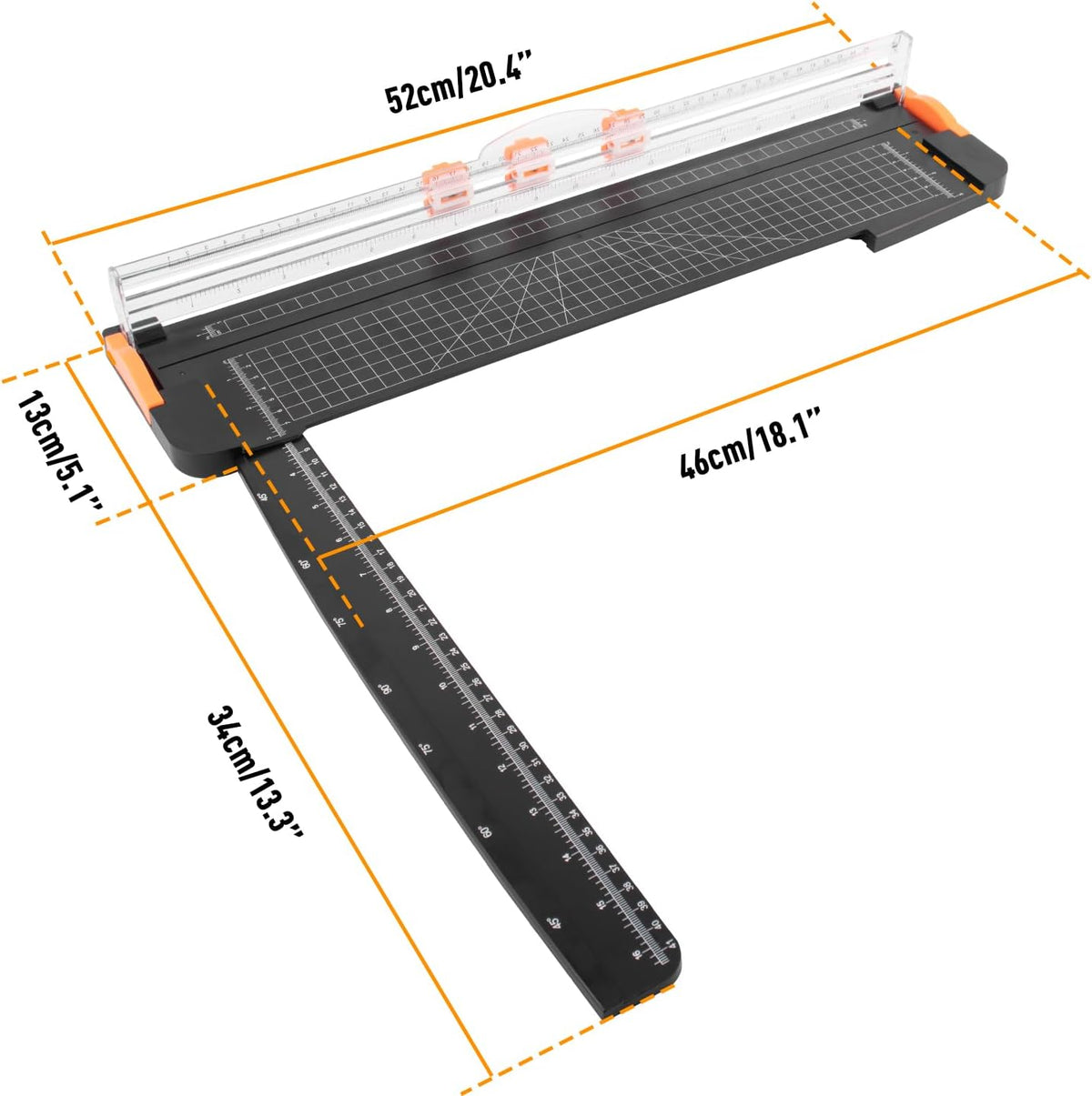 ZEQUAN 18-Inch Paper Trimmer, Slider Cutter, 1 Blade, Cardstock Crafts