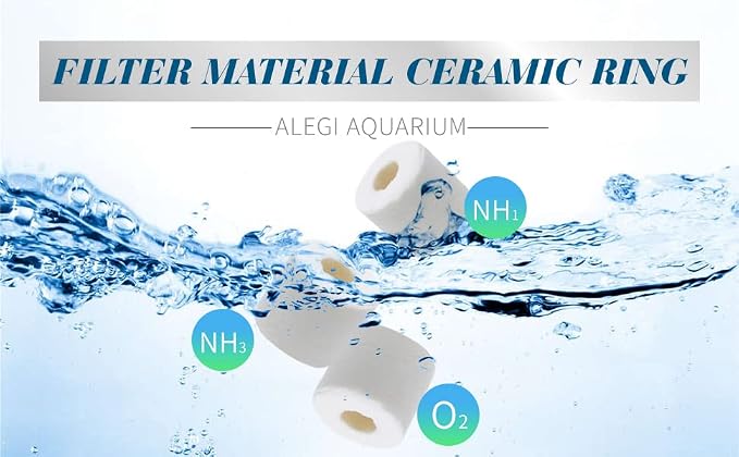 ALEGI Aquarium Premier Bulk Bio Ceramic Rings Filter Media