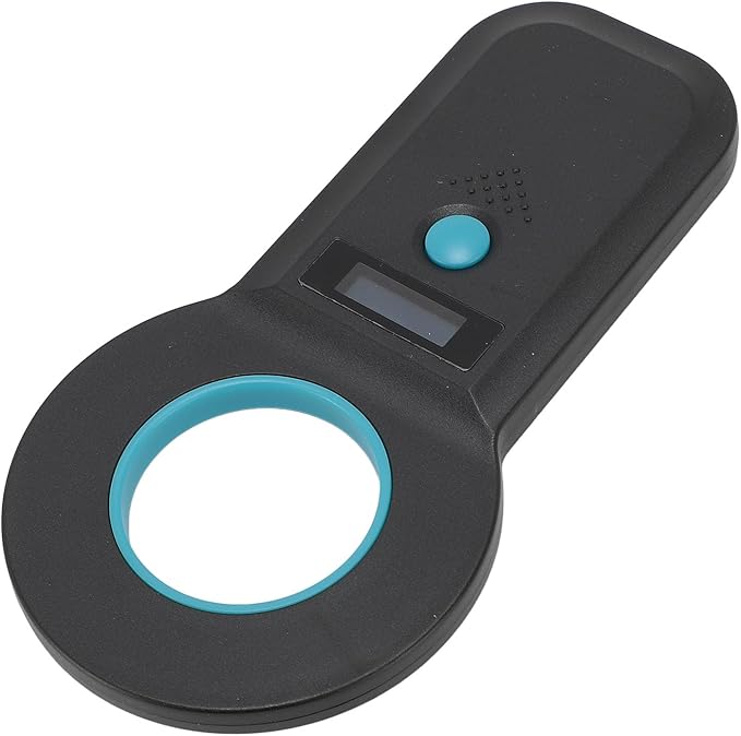 Acouto Pet Chip Scanner for Dogs and Cats - USB Microchip Reader with 15 Digits Recognition and 128 Data Storage, Compact & Portable Device (Black)
