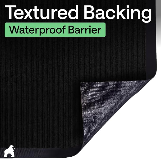 GORILLA GRIP Waterproof Traffic Guard Door Mat, 2 Pack Heavy Duty Entryway Mats