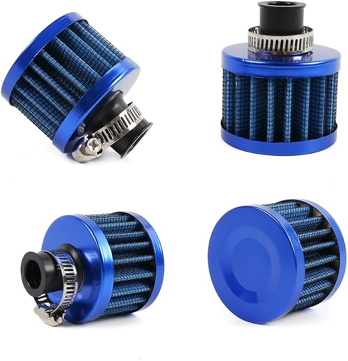 MUGE RACING 2Pcs Air Filter Cold Air Intake Filter Breather 12mm Valve Cover