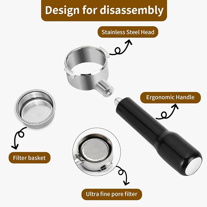 51mm Bottomless Portable Filter, 2 Ears,
