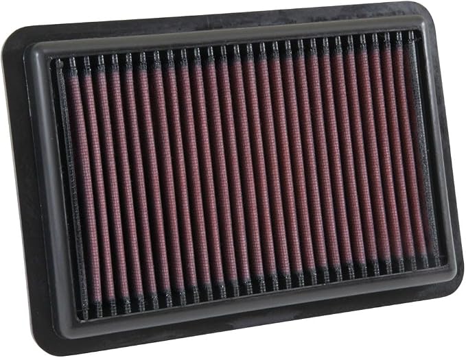 K&N High-Flow Original Lifetime Engine Air Filter: Increase Power: Washable: