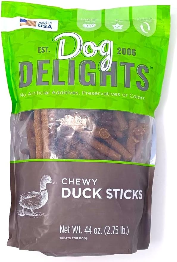 Dog Delights Chewy Duck Sticks Dog Treats 44 oz (2.75 lbs)