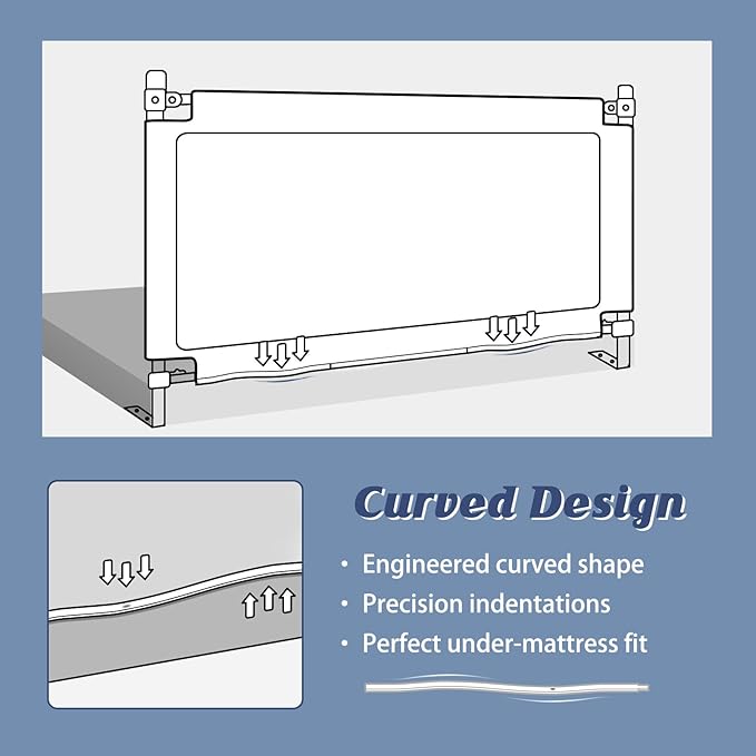 3-Piece Bed Rail for Toddlers with Headboard Rod, Adjustable Baby Bed Rail Guard, Twin/Full/Queen/King Size Bed (3, 74.8 * 74.8 * 54 Inch- Full Size)