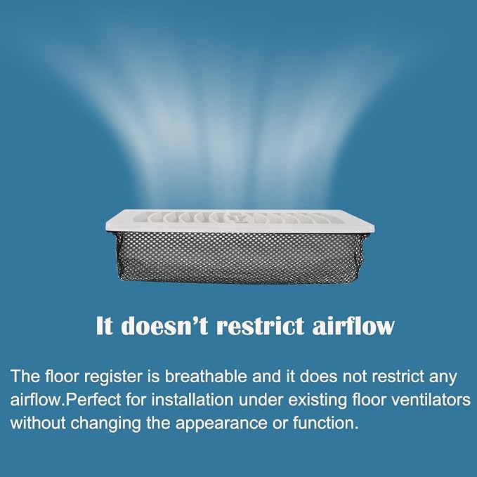 4"x12" Floor Register Trap Covers Screen Air Vent Filters