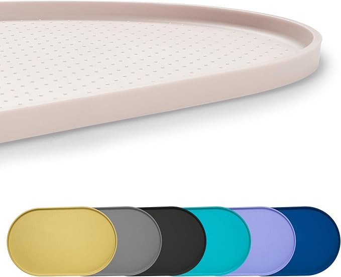 100% Waterproof 1.0" Raised Edge BPA Free Silicone Dog Food Mat, Pet Cat Feeding Mats Contain Spills Protects Floors, Placemats for Cats and Dogs Water Bowl Dishwasher XXL Large.