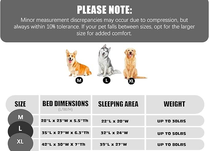 Cozy Washable Pet Bed: Fluffy, Plush Lounger & Soft Mattress for Small or Large Pets - Indoor, Portable Sleeping Mat for Ultimate Comfort (Large)