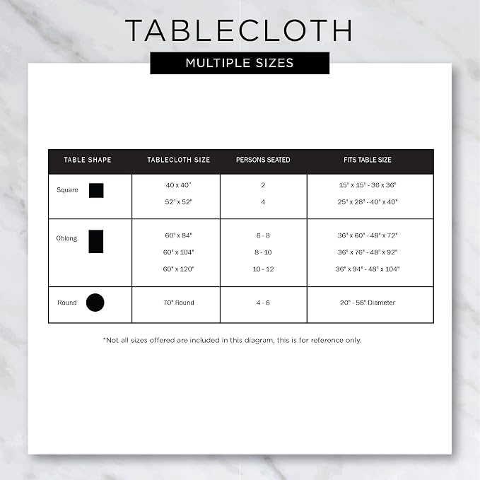 DII Checkered Tabletop Collection 100% Cotton, Machine Washable, Tablecloth