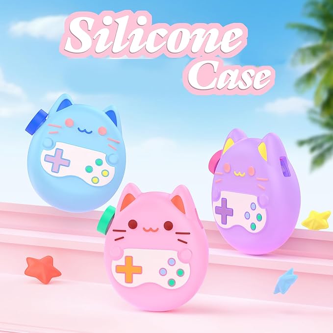 Flexible Silicone Protective Case Shell Cover for Interactive Digital Pet Toy Ensures Full Coverage & Easy Button Access Case
