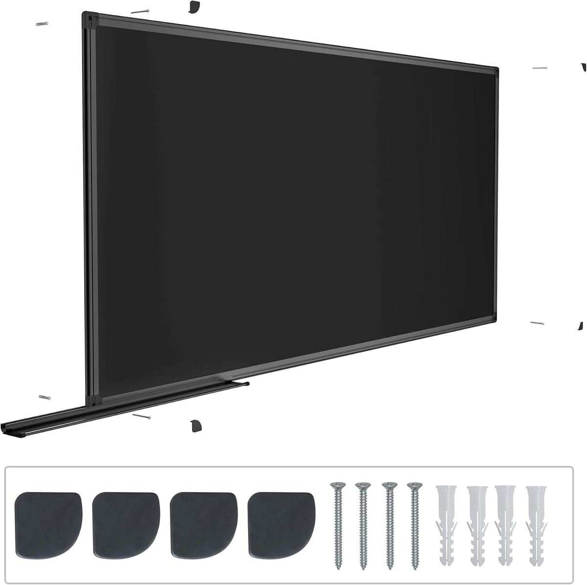 SELEAD Magnetic Chalkboard 72 x 48 Inches - Black Aluminum Frame