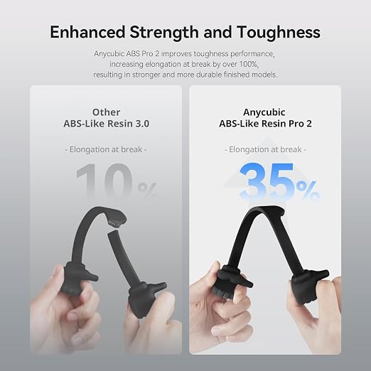 ANYCUBIC ABS-Like Resin Pro 2, Upgraded 8K 3D Printer Resin