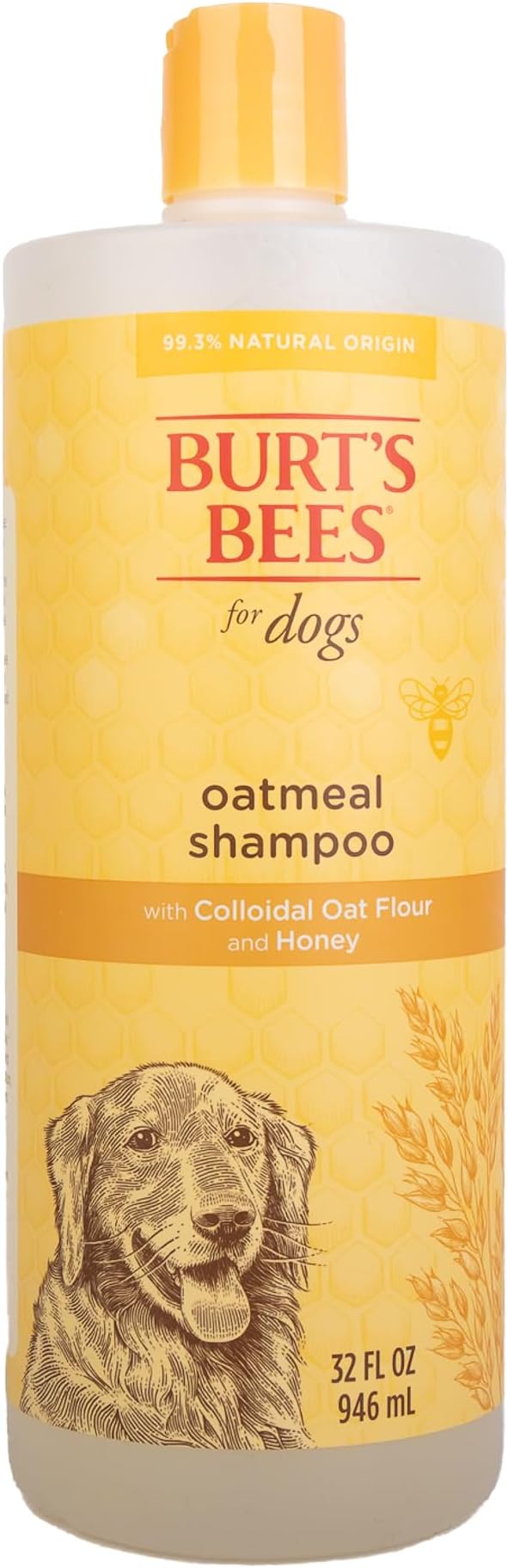 Burt’s Bees for Pets Oatmeal Dog Shampoo with Honey, Soothing Dog Shampoo for Itchy and Sensitive Skin, pH Balanced Formula that Gently Cleans and Moisturizes Dog Coats, 32 Fl Oz - 2 Pack