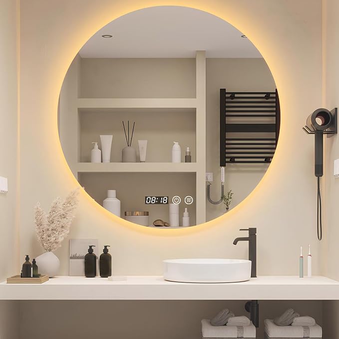 LTSRLL Frameless Illuminated LED Bathroom Wall Mirror