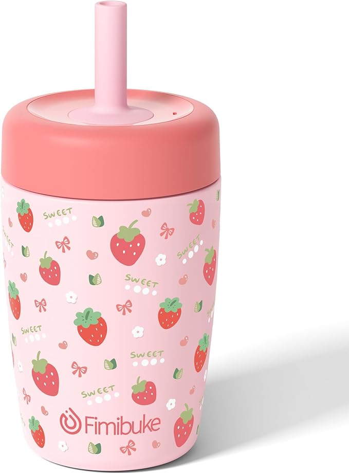 Fimibuke Toddler Cups Spill Proof, 12 OZ Sippy Cup