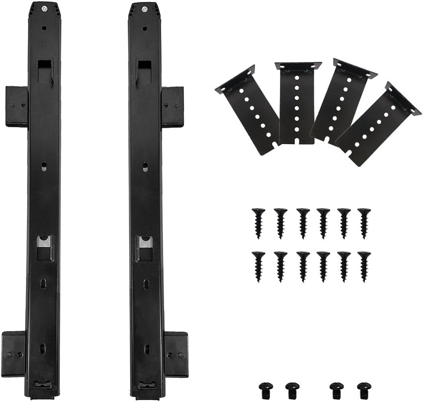 FRMSAET Heavy Duty Under Mount 12/14/16/18 inch Drawer Slides-16 inch Black