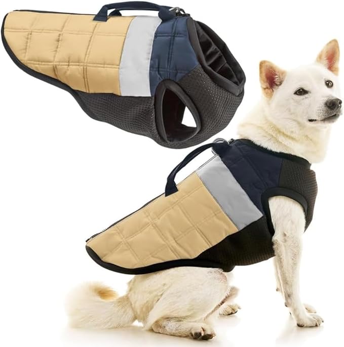 Gooby Bomber Vest Lift Dog Harness - Tan, X-Large