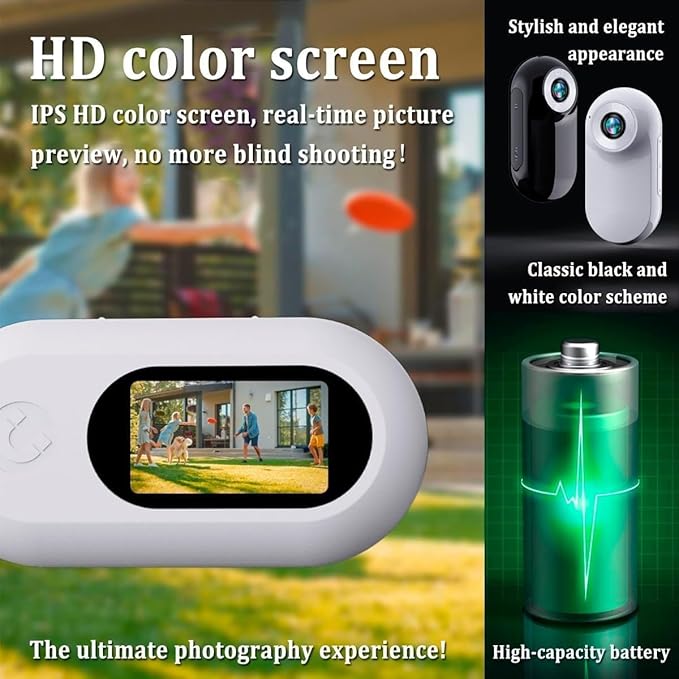 Cat Collar Camera, 1080p Pet Collar Camera, 170° Wide Angle Dog CollarCamera, Mini Ipx7 Waterproof CatsCamera, JPEG Photo and Avi Video Formats, CatCam Pro for Cats Dogs Outdoor (Black)