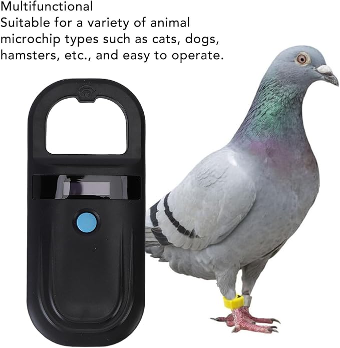 Pssopp Handheld Microchip Scanner, Rechargeable Animal Chip Reader Pet Microchip Scanner with 1000 Records Storage for EMID FDX B ISO11784 85 Pets Cats Dogs Hamsters (Style 2)