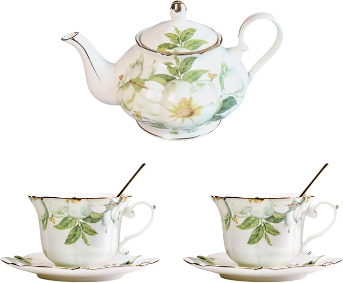 Vintage Floral Porcelain Bone China Tea Set