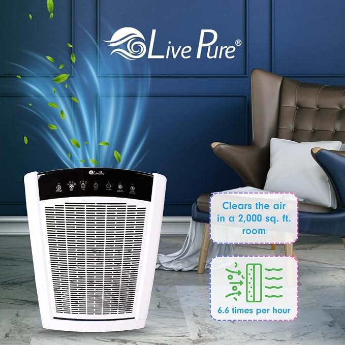 LivePure Bali Series Multi-Room Whole House Large Console Air Purifier