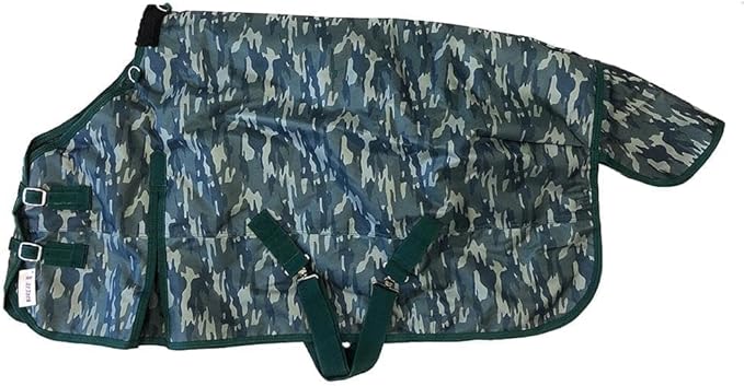 AJ Tack 1200D Waterproof Winter Pony Blanket - 300g Heavyweight Turnout with Fleece Collar, Shoulder Gussets & Tail Flap - Turquoise 56"