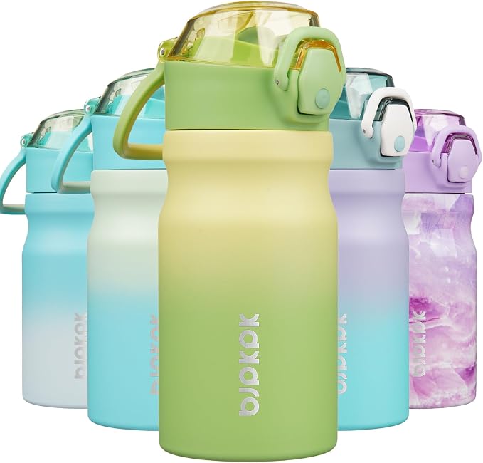 BJPKPK 14 oz Insulated Water Bottle, Stainless Steel Flask | Leak Proof Locking