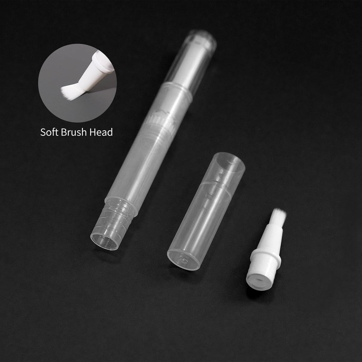 110 Pcs 3 ml Empty Cuticle Oil Pen Transparent Twist Pen Empty Nail Oil Pen with Brush Tip Cosmetic Container Applicator for Homemade Nail Oil, Lip Gloss, Eyelash Growth Liquid, White