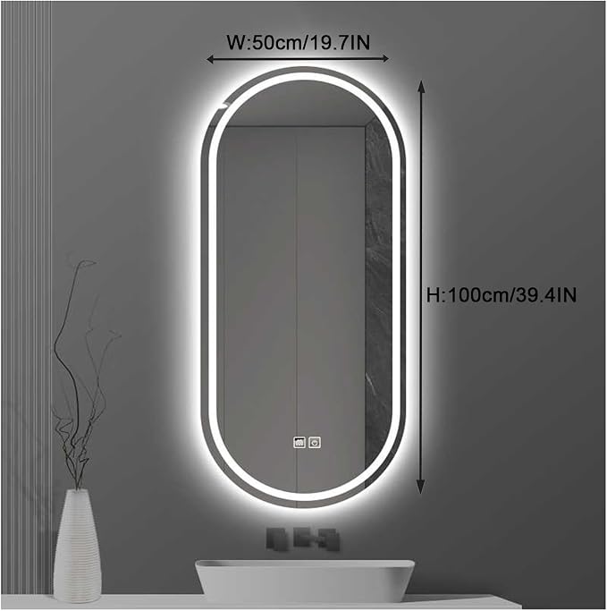 Bathroom Mirror with LED Lights，Bathroom Led Mirror ，Backlit Bathroom Mirror